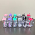 16oz Snow globe tumbler  with handle