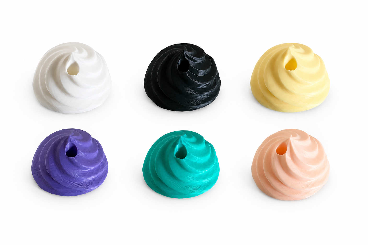3D swirl lid topper